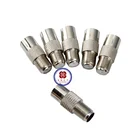 brass TV PAL female socket to F male plug connector