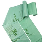 Cornstarch 100% compostable garbage plastic trash bag for home(AD167)