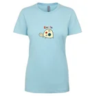 blouses & tops product type and adults age group light blue custom printing oem ladies t-shirt