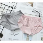 Hot Sale Lace Edge lady cotton underwear female breathable comfortable cotton middle waist lady panties Head
