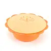 Flower Scald silicone soup salad bowl with lid serving mixing baby fruit fish noodle ice cream feeding feeder rice packaging