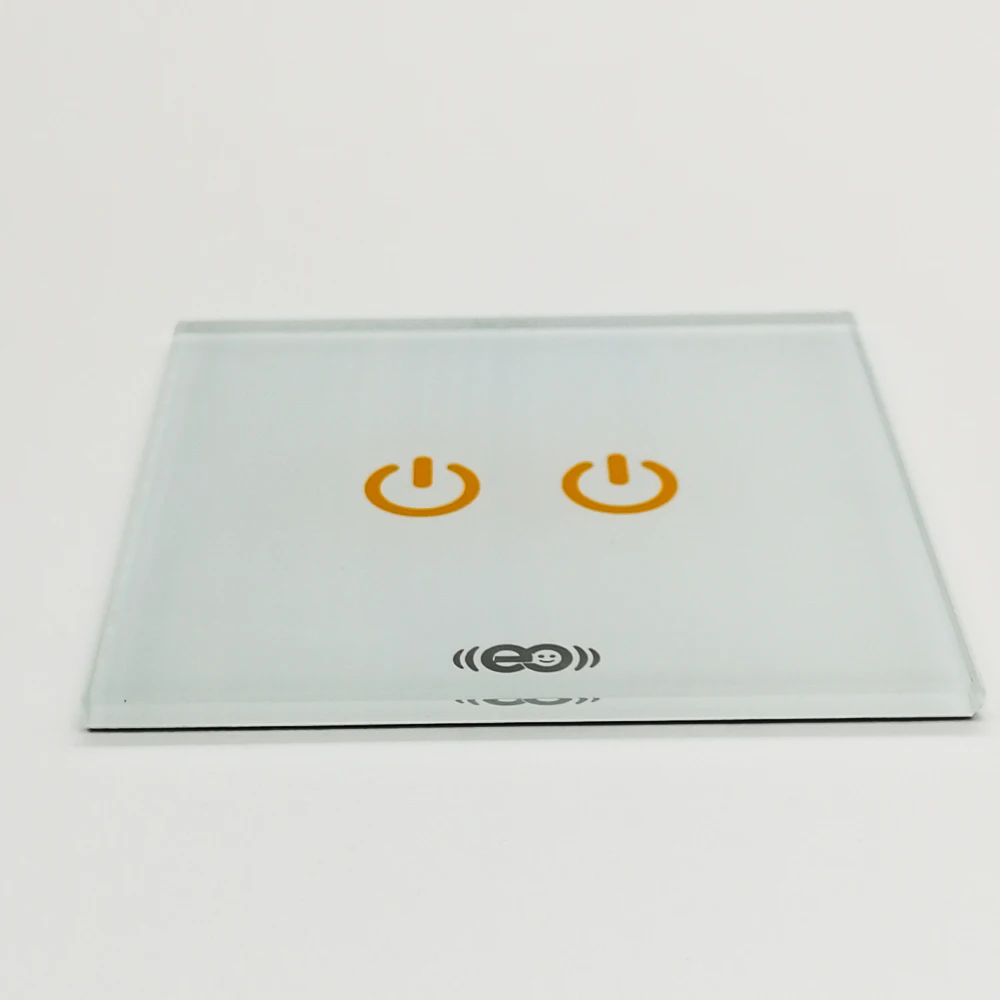 Factory  Glass Plate  Large Touched Silk Screen Switch White Coated Film Glass panel