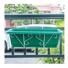 New Plant Flower New Styles Iron Metal Railing Potted Plant Shelves Hanging Flower Rack Display Frame Basket