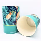 Bio-degradable Custom Kraft Paper Body Lotion Packaging Container Cylinder Canisters Box