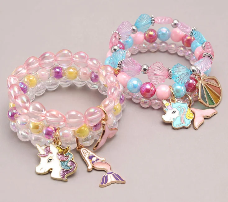 baby solid acrylic plastic beaded bracelets for jewelry making Children Candy color beads bracelets kids beads bracelets gifts.png