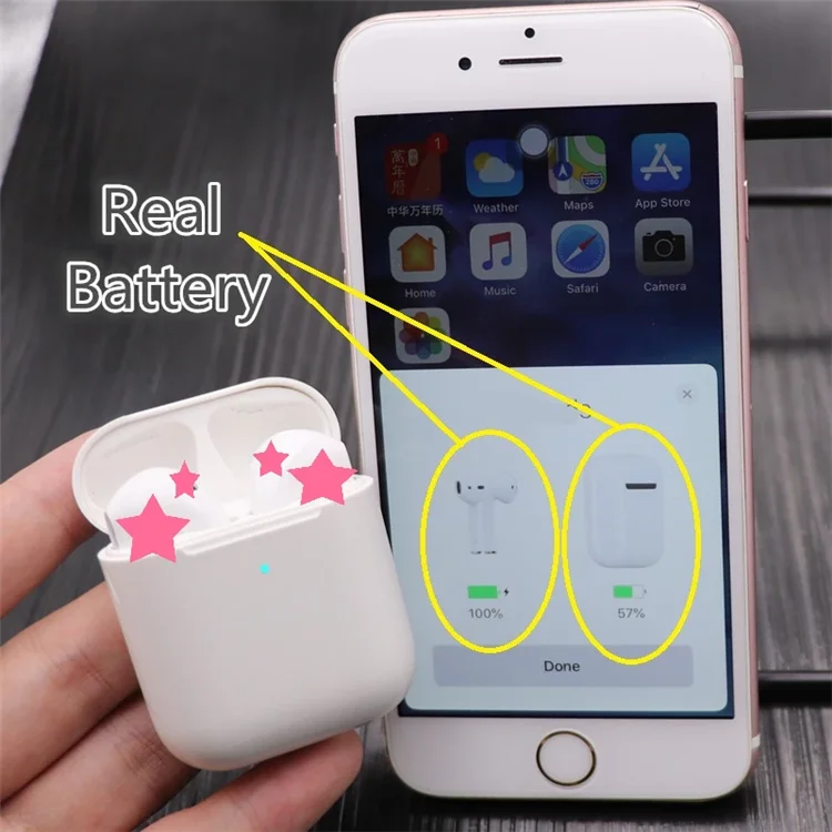Original i200 TWS 1:1 Air 2 Smart Sensor Touch i100 i500 i600 i800 Earphones Pop-up Real Capacity Wireless Earbuds - ANKUX.COM