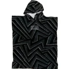 Wholesale high quality printed cotton velour hooded beach surf poncho towel for adult