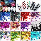 Butterfly For Glitter 3D Butterfly Nail Glitter Sequins Laser Holographic Glitter For Craft Wedding Party