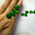 GRC Certificate origin Burma natural Jadeite Oval cabochon stone big size 20x15mm flatback cabochon Myanmar jade stone