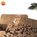 Y366 Rose Gold Etched Decorative Stainless Steel Plate For Elevator Door 201 Color Etching Stainless Steel Sheet