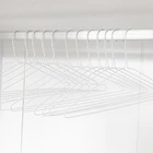 YC cheap wholesale white powder coated laundry dry clean wire hanger 16"