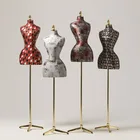 Tripod Platform Fashion Props Show Simple Modern Floral Half-length Cloth Female Model Linen Mannequin