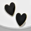 Yiwu Factory Wholesale Fashion Lady Black/Yellow/White/Rose Red Heart Stud Earring Jewelry for Netherlands Norway