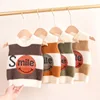 fall new arrival cute baby kids knitted smiley pattern sweater vest