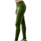 High quality sustainable recycled polyester fabric leggings yoga pants wholesale