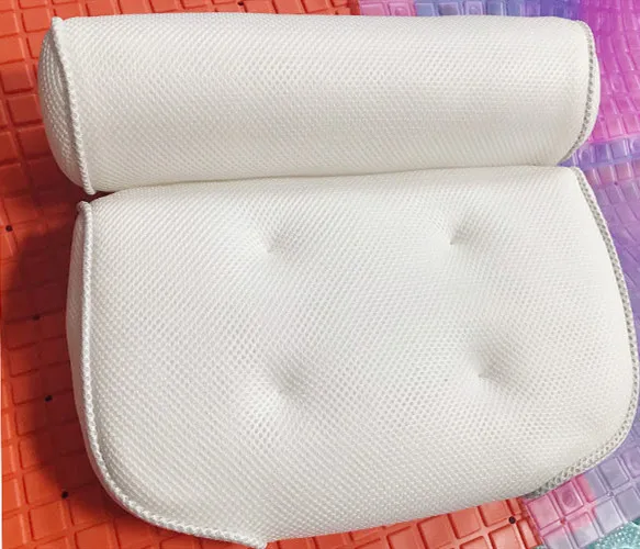 amazon hot sell design 3D air mesh washable and soft spa bath pillow 