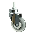 3" 4" 5" threaded stem swivel pu caster wheel for medical equitment