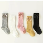 Socks Baby Socks 2020 Spring Velvet Bow Knee High Socks Girls Baby Socks Kids Girls Knitted Long Socks