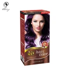 Private label 100ml natural purple hair color dye cream for salon