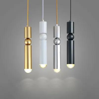 Modern nordic style brass metal gold pendant lamp single hanging light