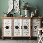 Furniture Living Room Furniture Storage Cabinet Solid Wood Cabinet 4-door Wood Cabinet