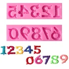 Mold Silicone High Quality 3D Number Mold For Cake Decoration 0-9 Silicone Cake Mold For DIY Baking