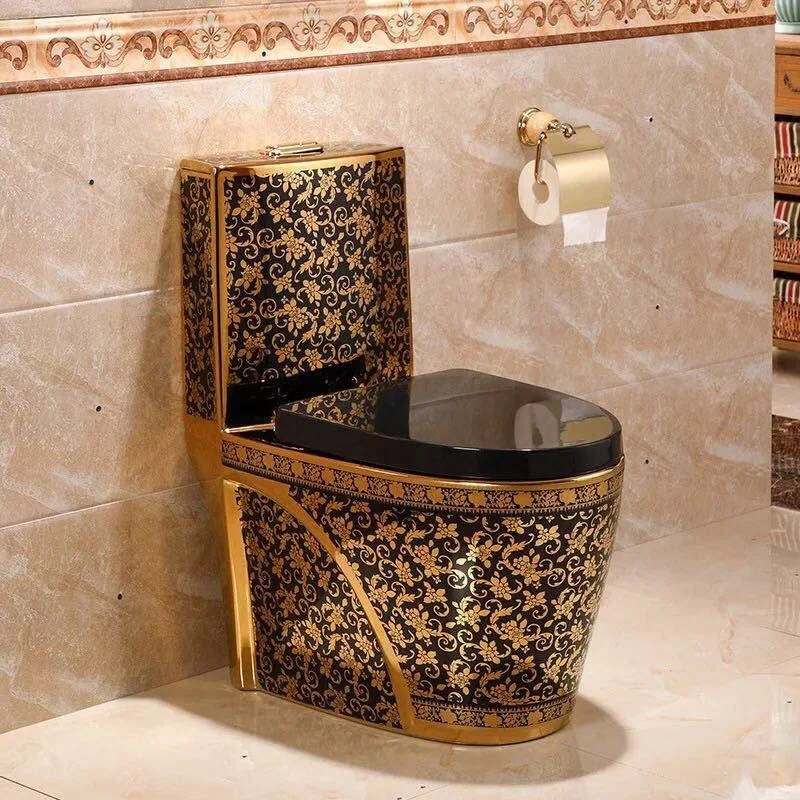 Королевский Стиль Пользовательские декоративные ванная комната роскошные золотые туалеты
