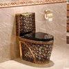 Royal style custom decorative bathroom luxury gold toilets