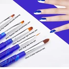 custom logo double head light therapy manicure pen Nylon Fiber hair Nail Art Pen Nail Art Brushes kolinsky nail brush