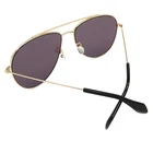 Sky Blue Sunglasses Sunglasses With Designs Sky Blue Lens Golden Front With Black Foot Case Fashion Sunglasses