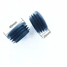 40mm Black round plastic Non-Slip Chair Furniture Pipe Tubing End Cap