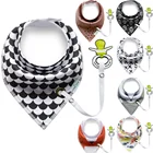 Custom washable 100% organic cotton baby bibs baby bandana drool bibs
