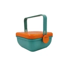 190x190 bpa free plastic round salad lunch bowl holders box with lid 500ml