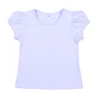 Kids white t shirts ,high quality short sleeve custom cotton clothing for little children baby t-shirt wholesale