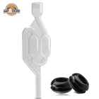 Twin Bubble Airlock One-way Exhaust Water Seal Valve with Silicon Grommet Beer Wine Making S Type Airlock Wholesale