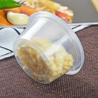 4oz PP material biodegradable widely used sauce cup with lid round transparent plastic sauce cup