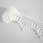 100% polyester chemical border lace trim embroidery fabric fancy lace design for ladies dresses wholesale
