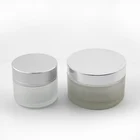 Cosmetic Glass Glassglassglass Round Cosmetic Glass Jar 20ml Round Frosted Cosmetic Glass Jar For Cream