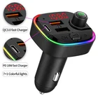 Bluetooth Mp3 Car LUTU Bluetooth Car Fm Transmitter Usb Mp3 Player With PD18W Fast Charger