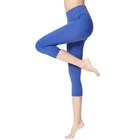 Factory High Quality Fitness Wear Clothing ladies gym plus size women ruffle capri pants pants 3/4 leggings