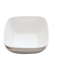 White pure hotel restaurant japanese square deep ceramic noodle bowl wholesale