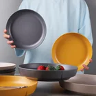 Plates ECO Friendly Bio Reusable Bamboo Fiber Plates Miniature Plates