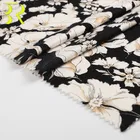 New Flower Design Organic Viscose 100%Rayon Knitted Printing Fabric For Dress