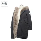 Fashion Lady Winter Filled Parka Wholesale Custom Duck Down Coat Women Fur