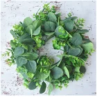 New Style Green Gold Leaf Artificial Eucalyptus Garland
