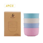 promotional gift Eco-Friendly Biodegradable wheat straw bowl plastic tableware 4PCS Kids and baby bowls