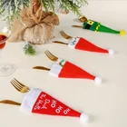 Christmas decorations Little hat knife and fork set