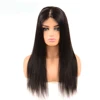 Pre Plucked Silk Long Straight Parting Raw 22 Inch Brazilian Hair Silk Top Wefted Lace Closure Wigs