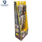 Custom Printed Cardboard PDQ Display Rack, Corrugated Counter Top Display Stand with Hook Pegboard