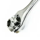 Flexible combination open end mirror polished ratchet spanner nut wrench